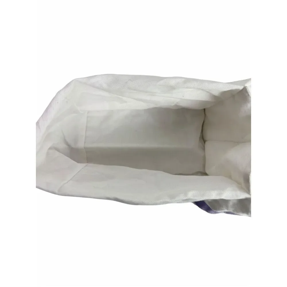 Pottery Barn Kids Cotton White Purple Harper Basket Liner with Dividers